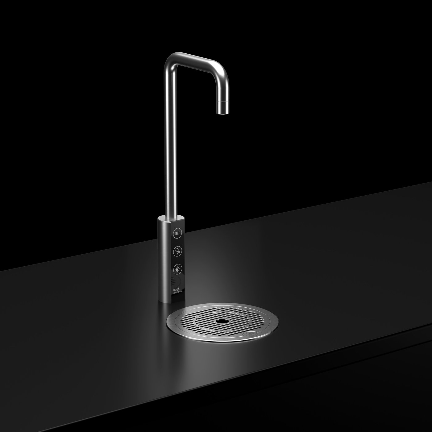 Borg & Overström T1 tap system in Black, detail view