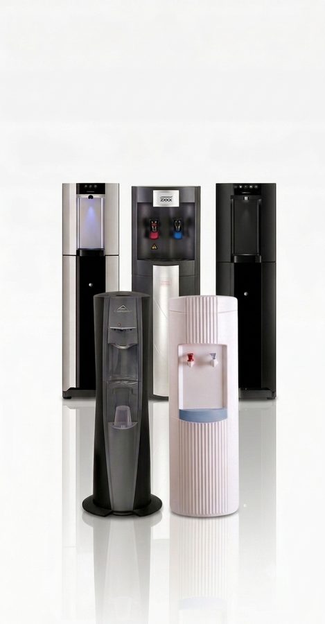 Plumbed-in water cooler